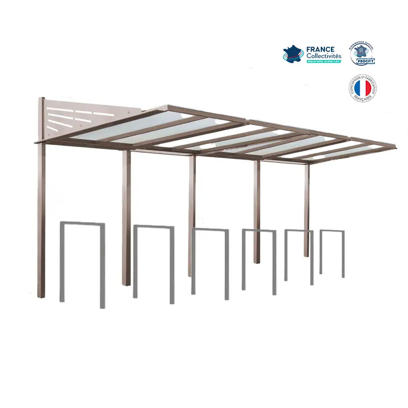 Pack abri vélos Conviviale + appuis au choix - 12 places Procity