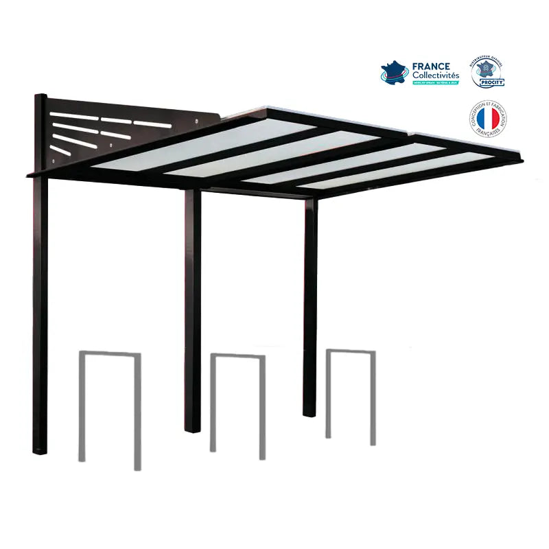 Pack abri vélos Conviviale + appuis au choix - 6 places Procity