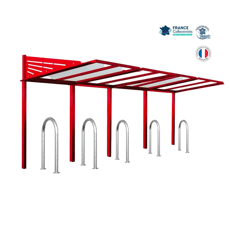 Pack abri vélos Conviviale + appuis au choix - 10 places Procity