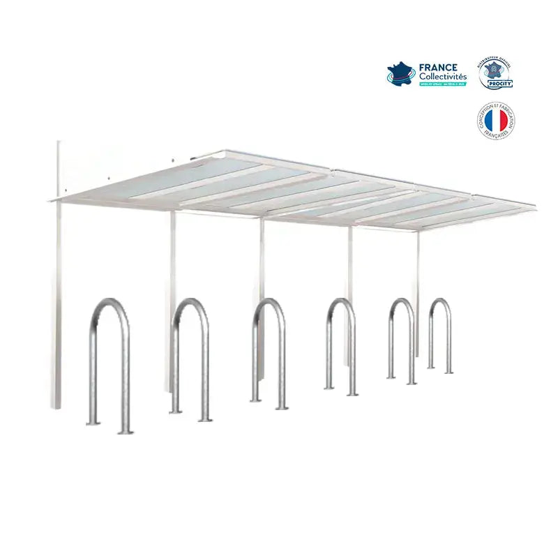 Pack abri vélos Conviviale + appuis au choix - 12 places Procity