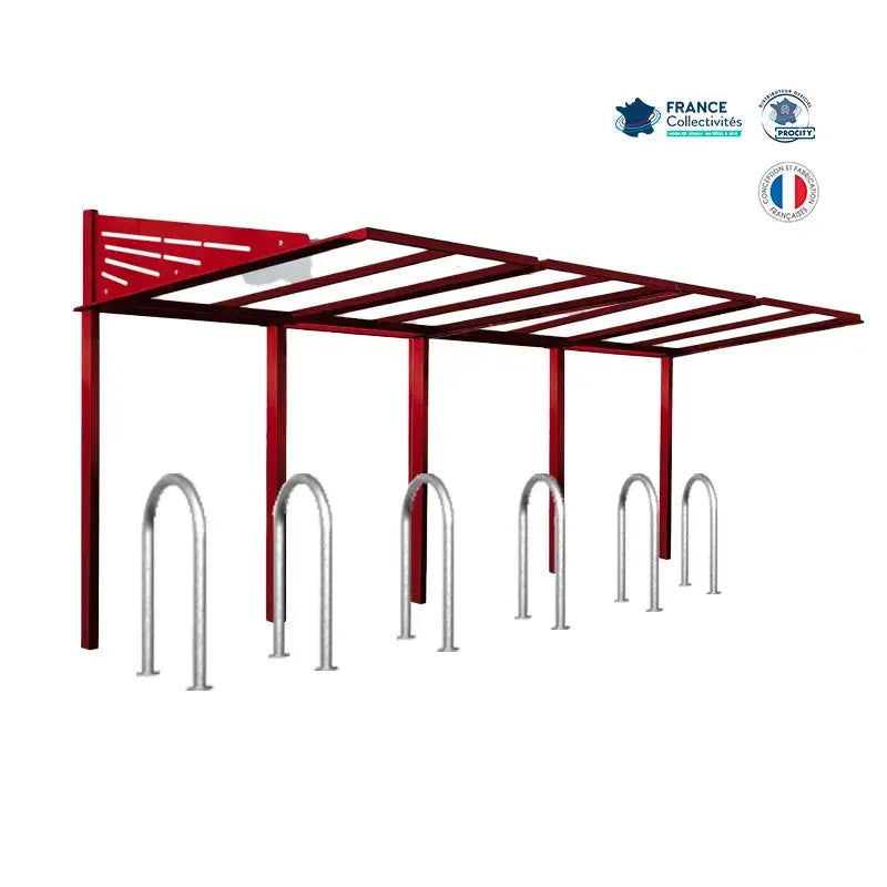Pack abri vélos Conviviale + appuis au choix - 12 places Procity