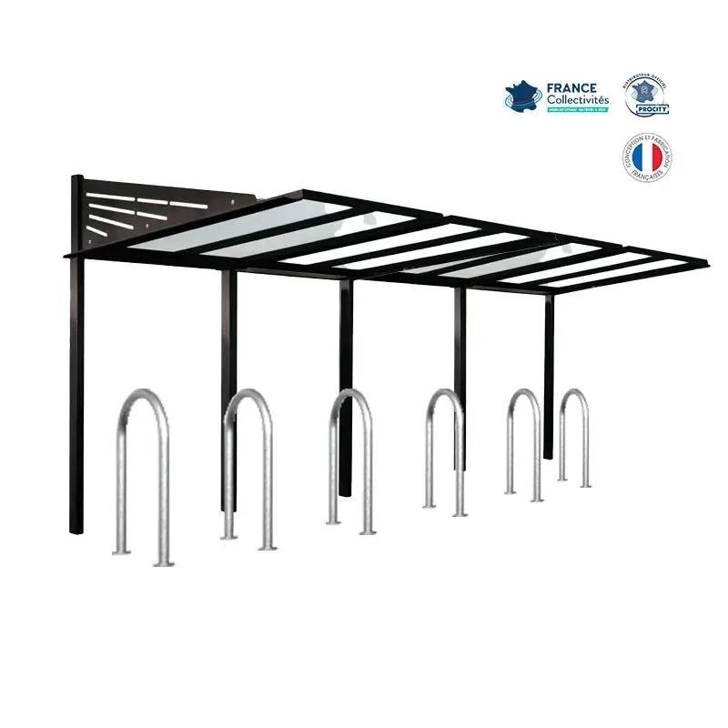 Pack abri vélos Conviviale + appuis au choix - 12 places Procity