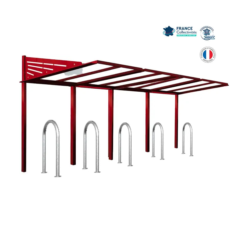Pack abri vélos Conviviale + appuis au choix - 10 places Procity