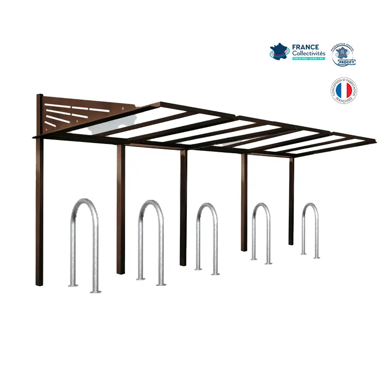 Pack abri vélos Conviviale + appuis au choix - 10 places Procity