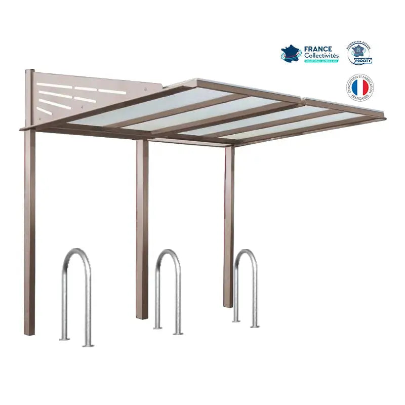 Pack abri vélos Conviviale + appuis au choix - 6 places Procity