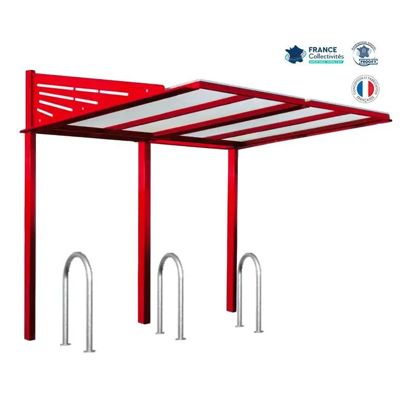 Pack abri vélos Conviviale + appuis au choix - 6 places Procity