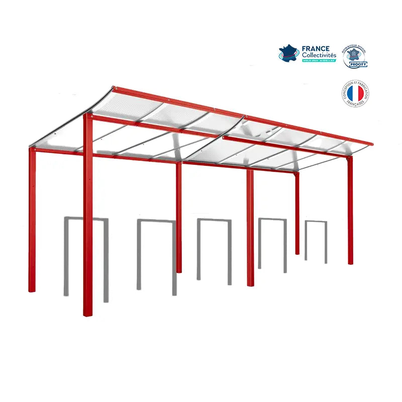 Pack abri vélos Modulo + appuis au choix - 10 places Procity