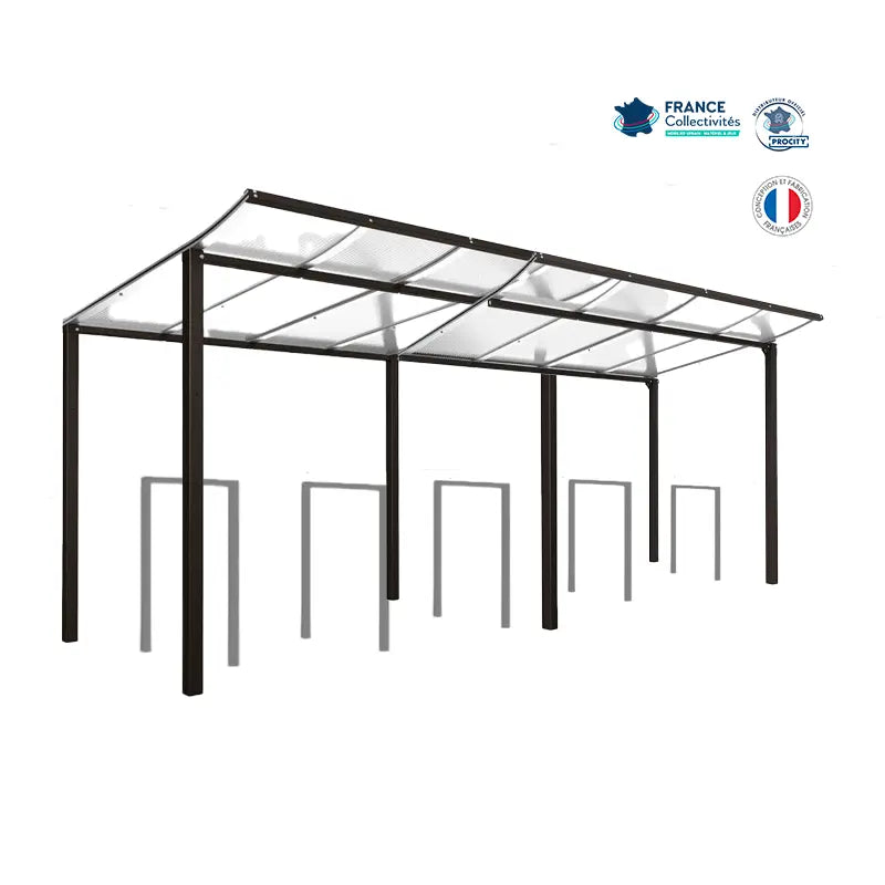 Pack abri vélos Modulo + appuis au choix - 10 places Procity