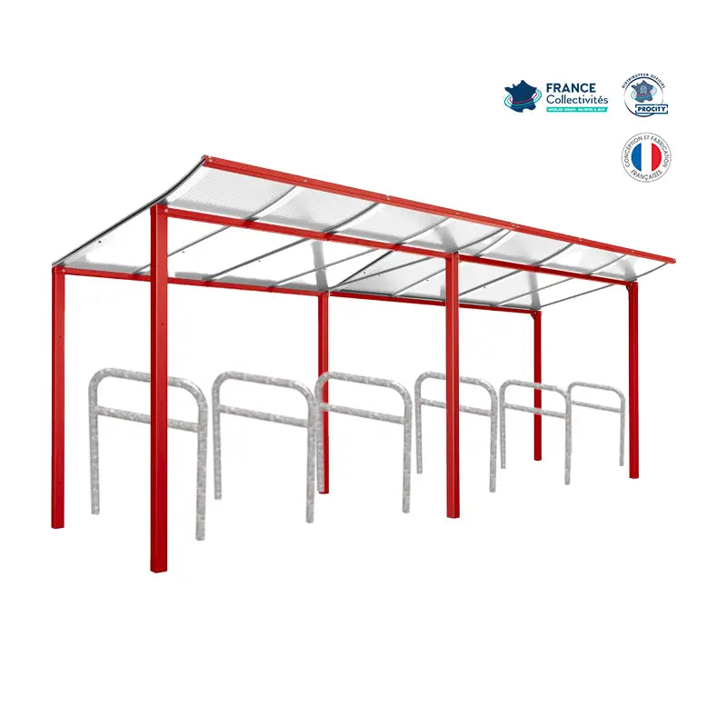 Pack abri vélos Modulo + appuis au choix - 12 places Procity