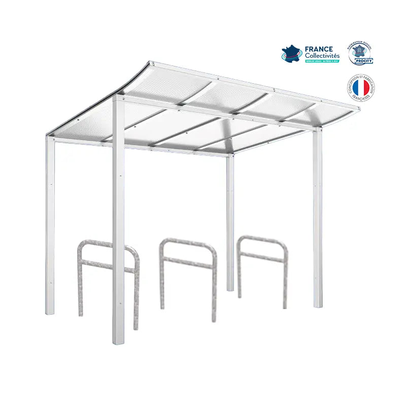 Pack abri vélos Modulo + appuis au choix - 6 places Procity