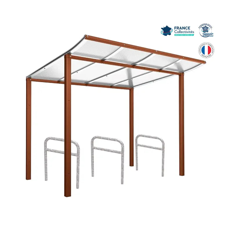Pack abri vélos Modulo + appuis au choix - 6 places Procity