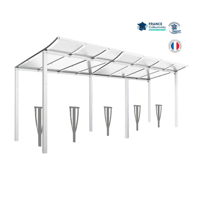 Pack abri vélos Modulo + appuis au choix - 10 places Procity