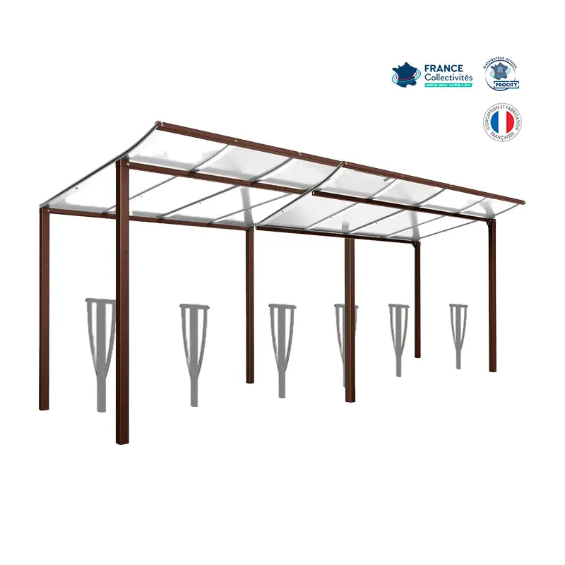 Pack abri vélos Modulo + appuis au choix - 12 places Procity