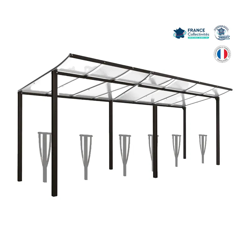 Pack abri vélos Modulo + appuis au choix - 12 places Procity