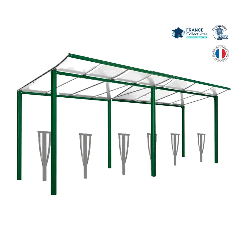 Pack abri vélos Modulo + appuis au choix - 12 places Procity
