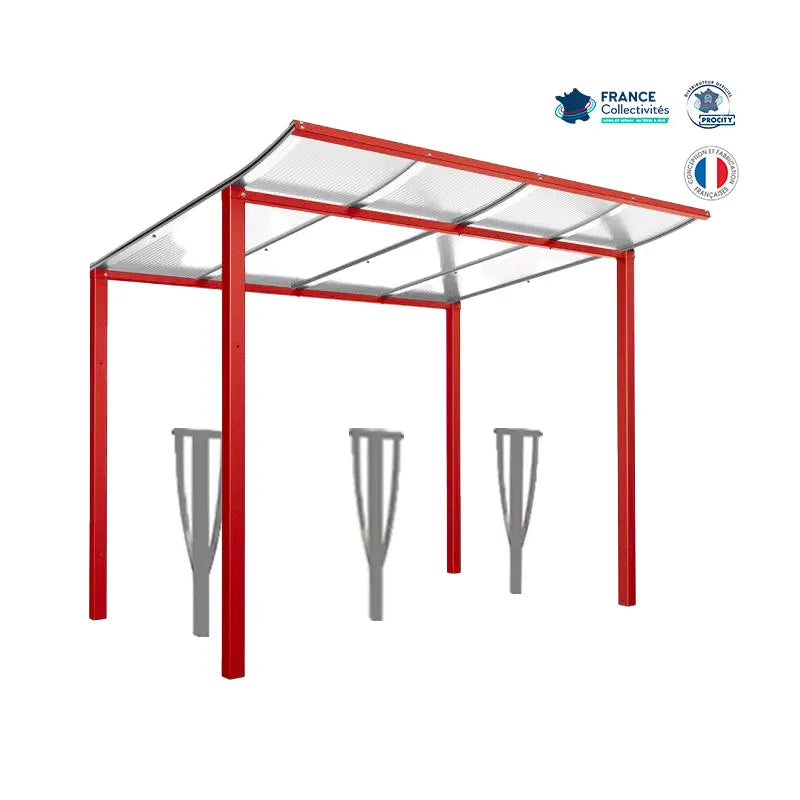 Pack abri vélos Modulo + appuis au choix - 6 places Procity