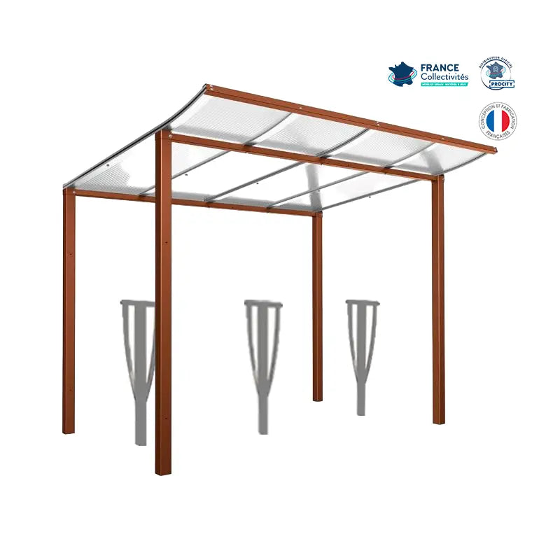 Pack abri vélos Modulo + appuis au choix - 6 places Procity