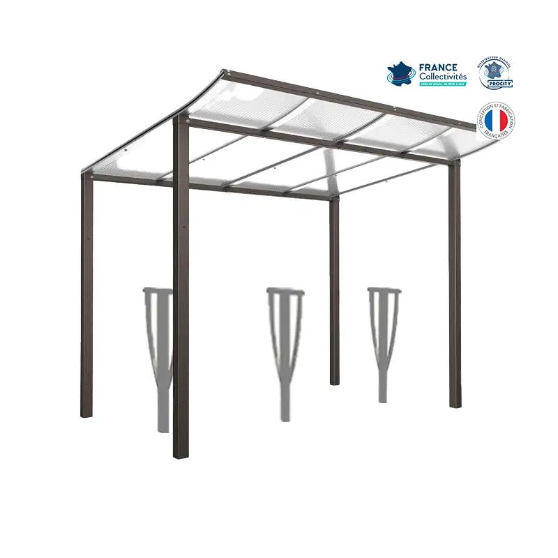 Pack abri vélos Modulo + appuis au choix - 6 places Procity
