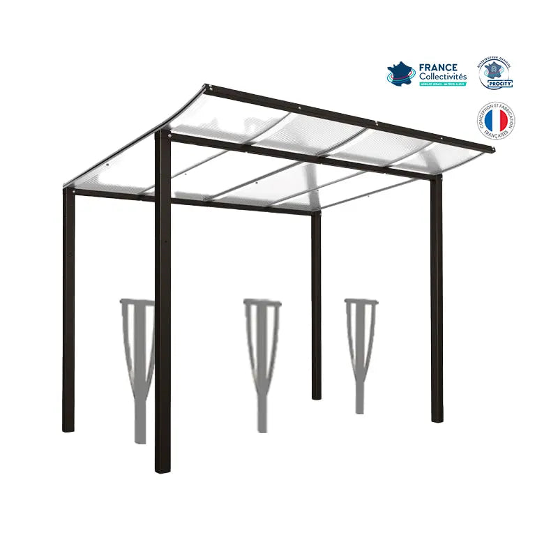 Pack abri vélos Modulo + appuis au choix - 6 places Procity