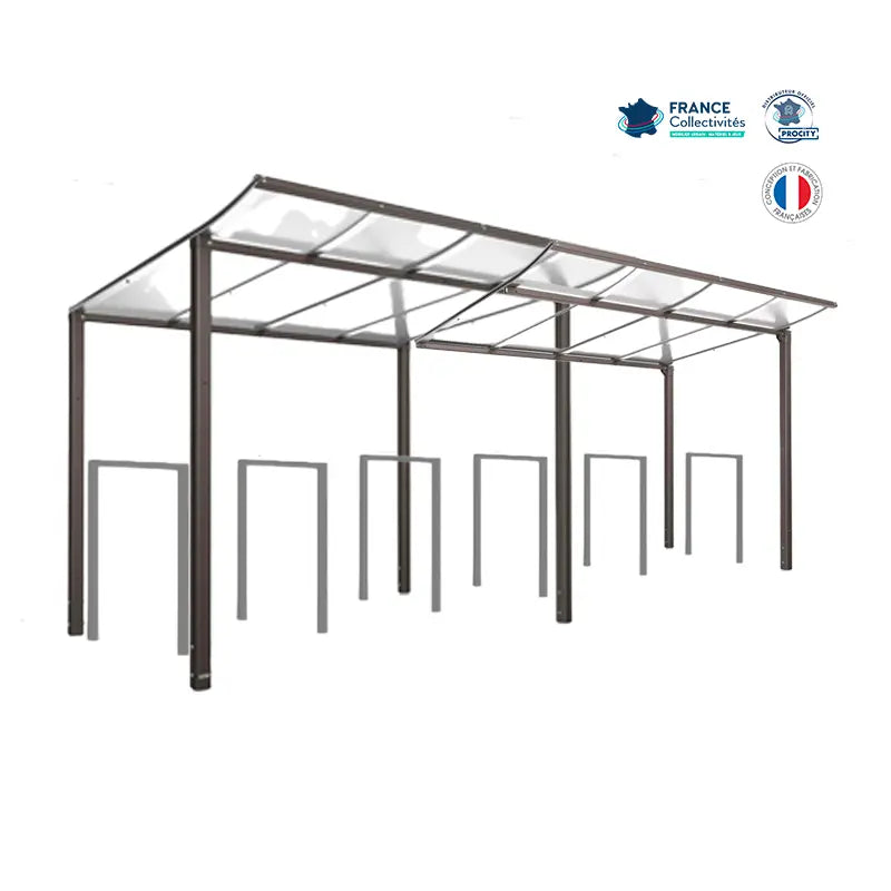 Pack abri vélos Modulo + appuis au choix - 12 places Procity