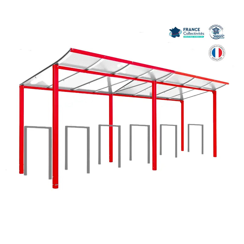 Pack abri vélos Modulo + appuis au choix - 12 places Procity