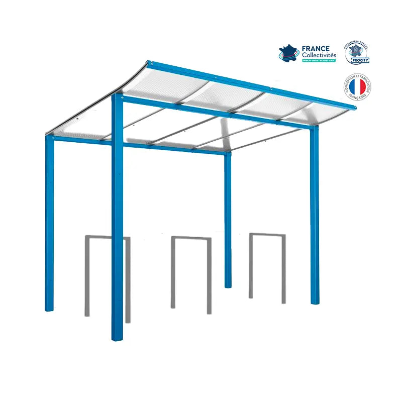 Pack abri vélos Modulo + appuis au choix - 6 places Procity