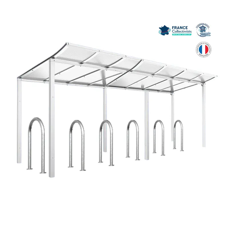 Pack abri vélos Modulo + appuis au choix - 12 places Procity