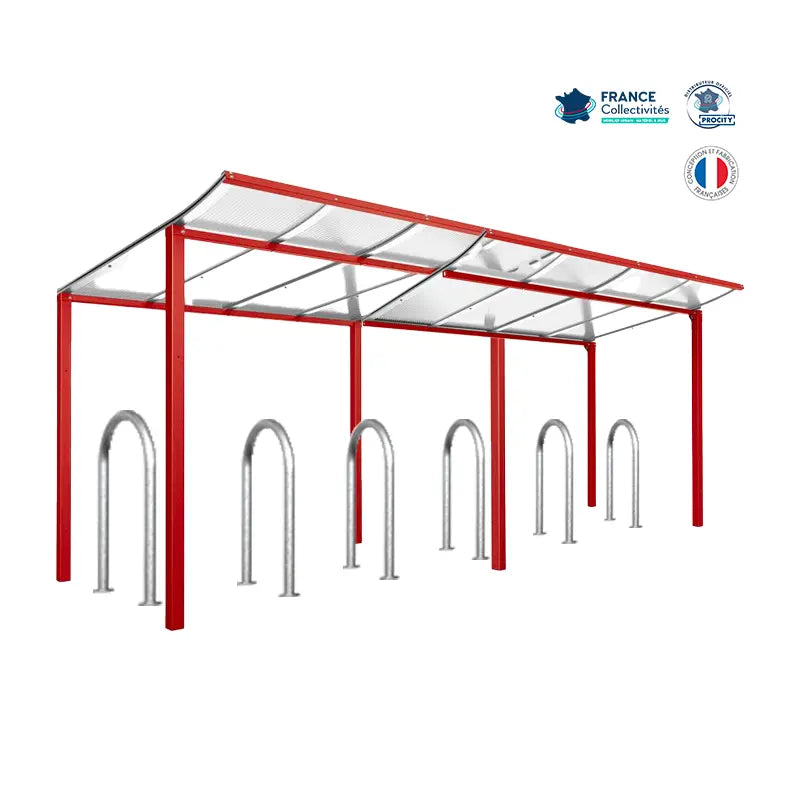 Pack abri vélos Modulo + appuis au choix - 12 places Procity