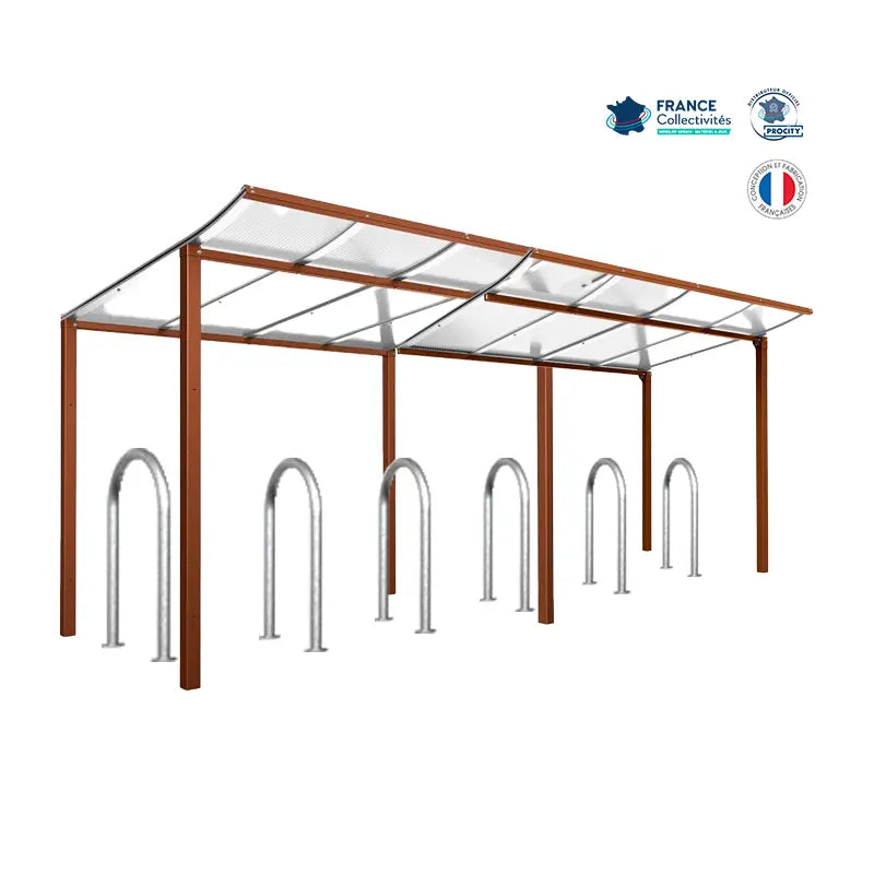 Pack abri vélos Modulo + appuis au choix - 12 places Procity