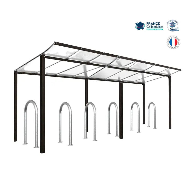 Pack abri vélos Modulo + appuis au choix - 12 places Procity