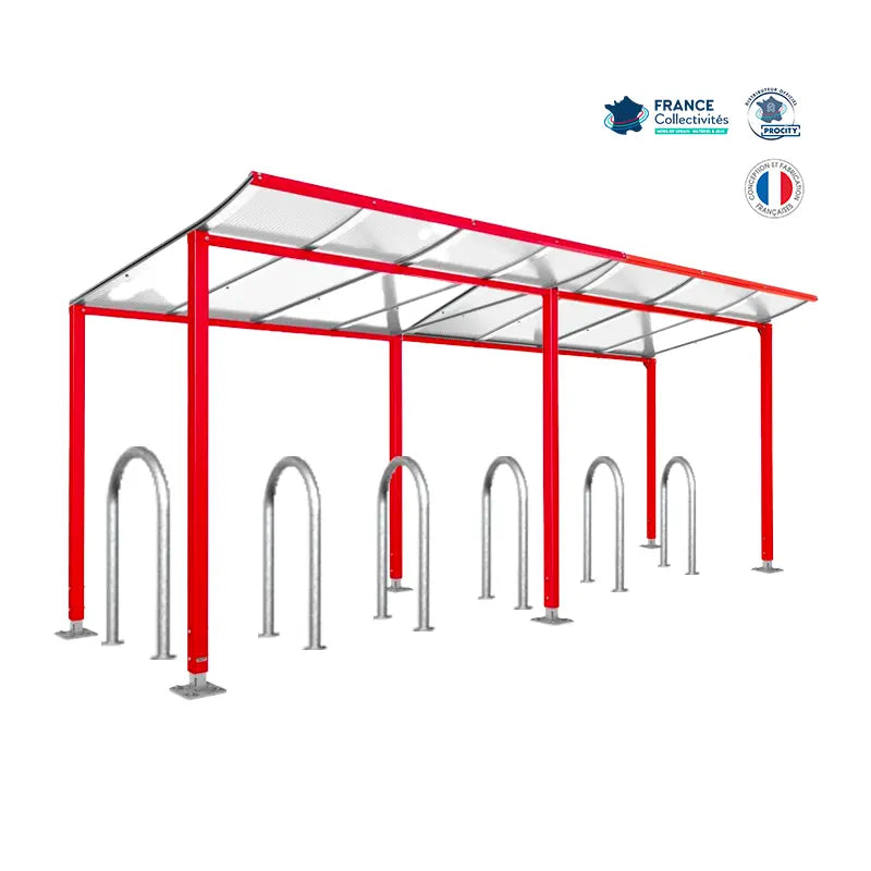 Pack abri vélos Modulo + appuis au choix - 12 places Procity