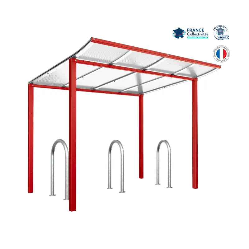 Pack abri vélos Modulo + appuis au choix - 6 places Procity