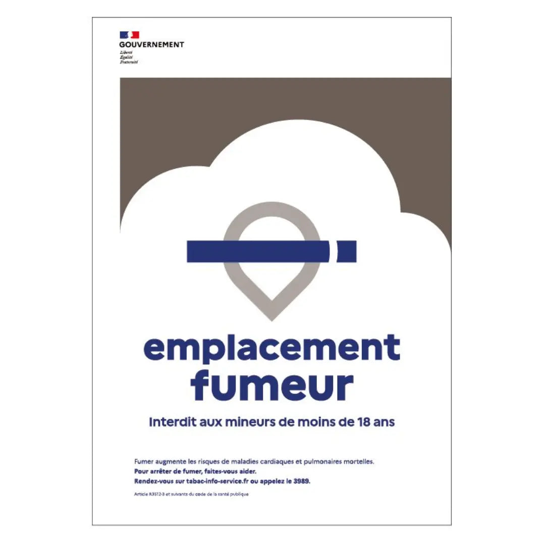 Panneau interdiction de fumer - Espace sans tabac france collectivités