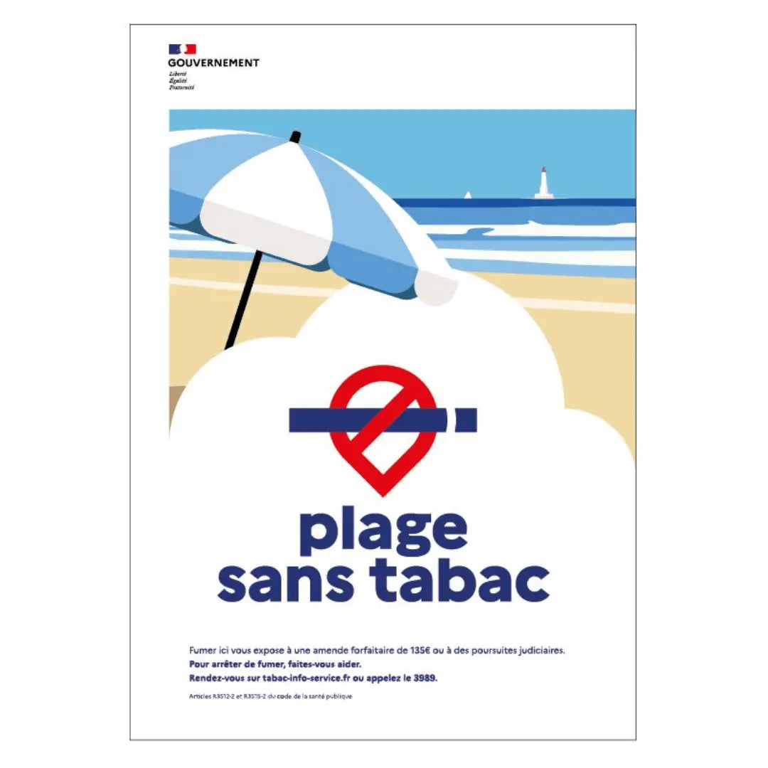 Panneau interdiction de fumer - Espace sans tabac france collectivités