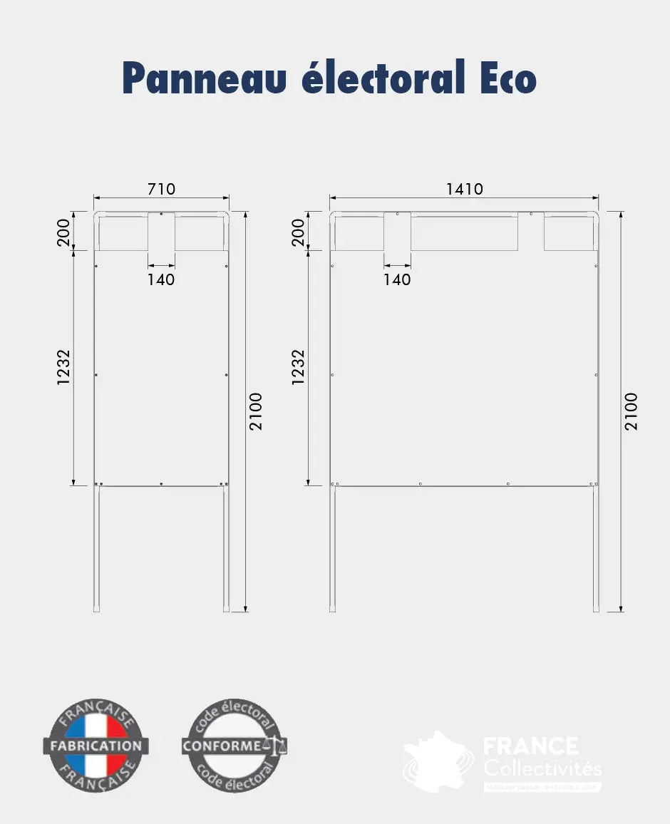 Panneau électoral Eco - 1 candidat france collectivités