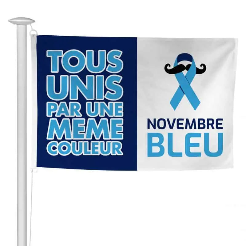 Pavillon à hisser sur mât Movember france collectivités