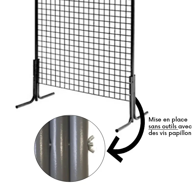 Promo lot de 6 grilles d'exposition 2m x 1m avec 1 pied france collectivités