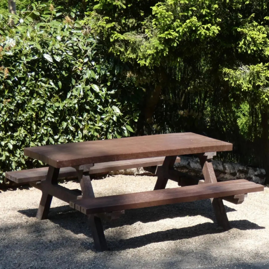 Table de pique-nique en plastique recyclé Isola