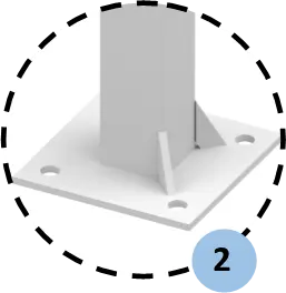 But de basket extérieur 90 x 90 mm, déport 0.60 m france collectivités