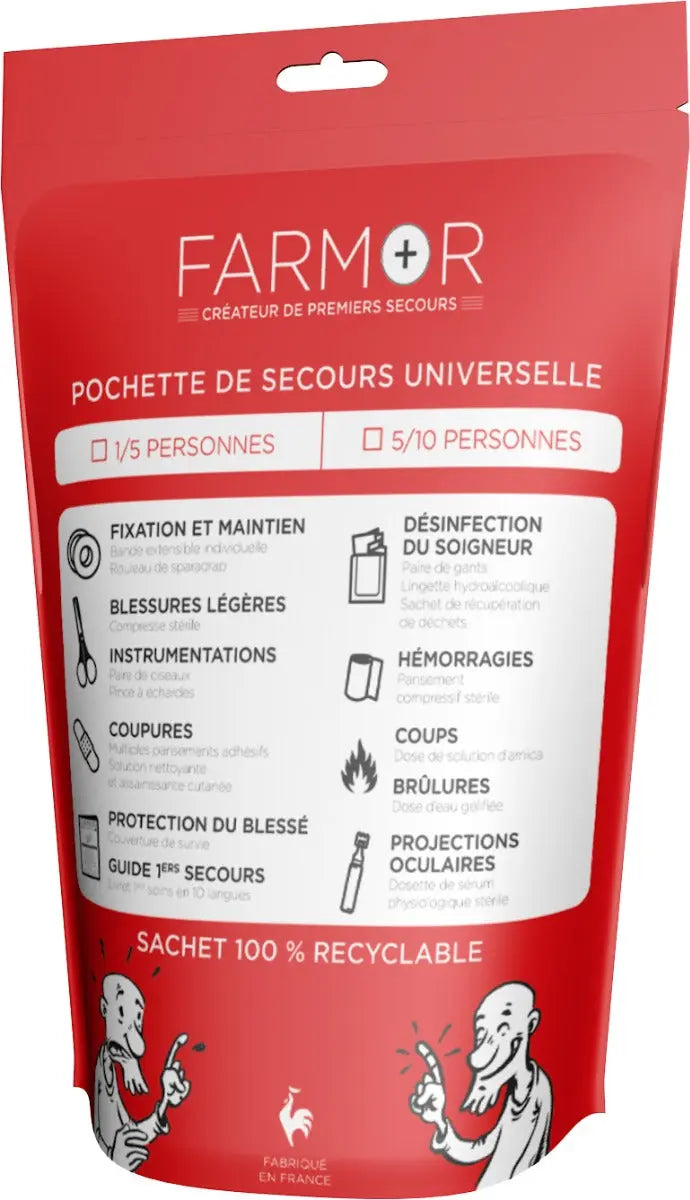 Pochette de secours "Universelle" 5/10 personnes france collectivités