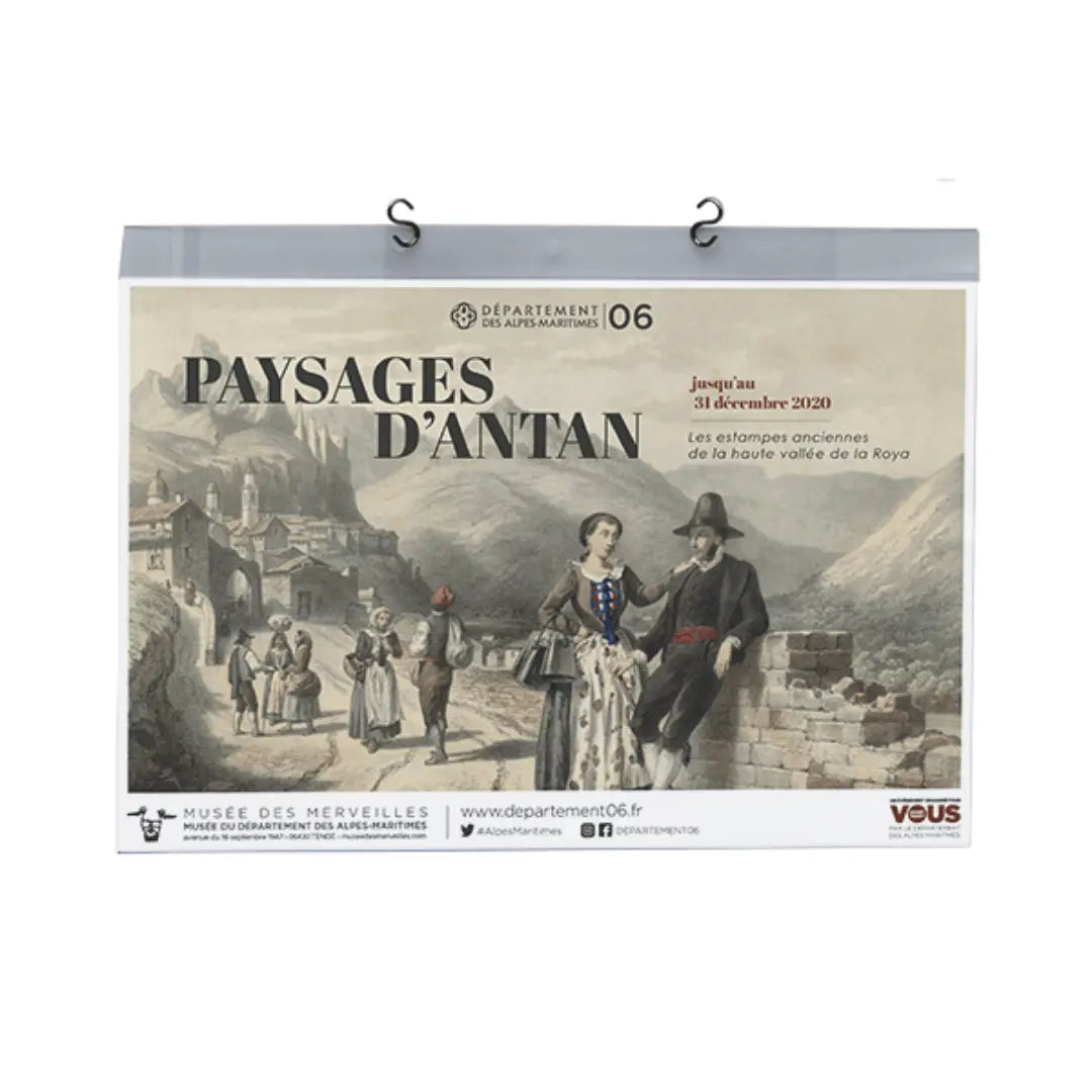 Porte-Visuels Horizontal en Plexiglass – Affichage sur Grilles d’Exposition - A3 - A4 - A5 france collectivités