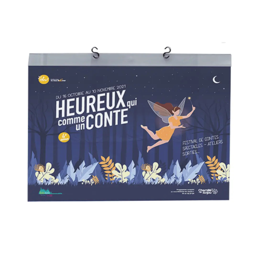 Porte-Visuels Horizontal en Plexiglass – Affichage sur Grilles d’Exposition - A3 - A4 - A5 france collectivités