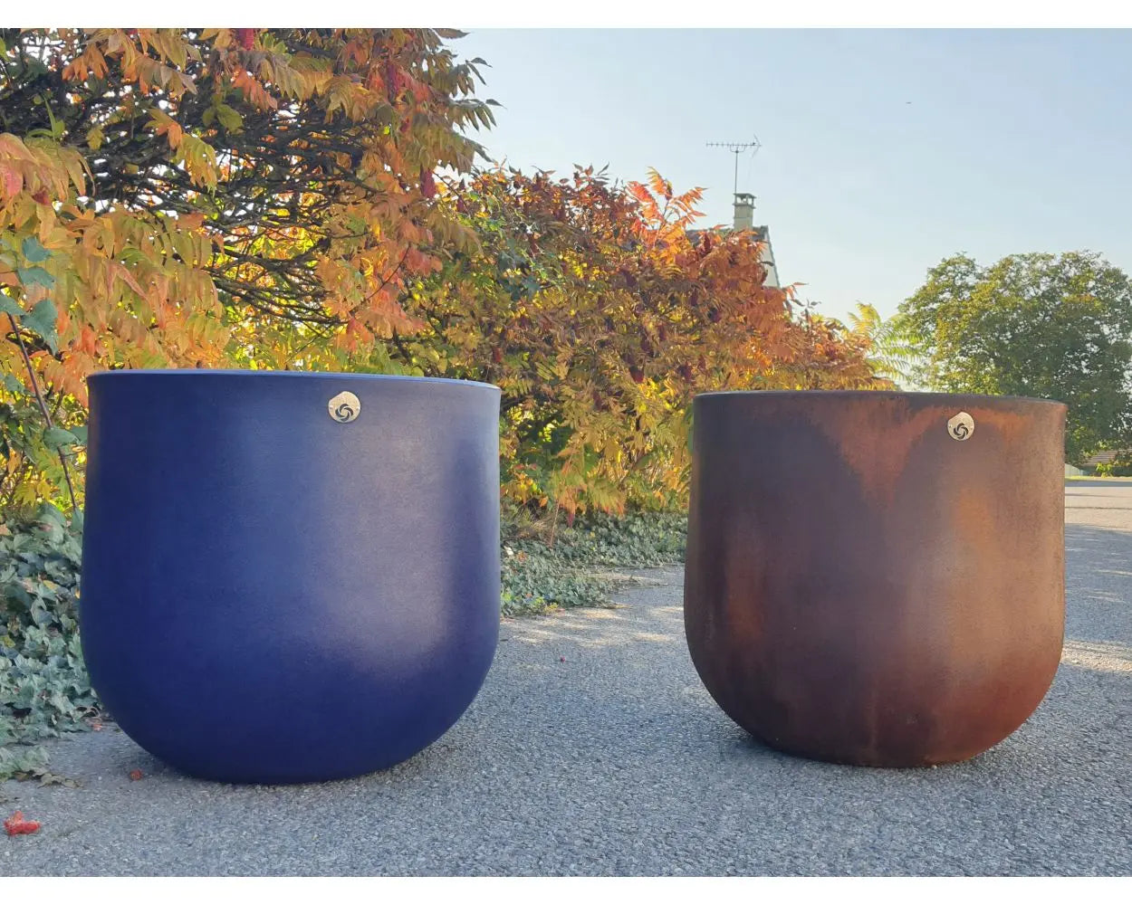 Pot décoratif Lune léger et résistant aux UV pour aménagement extérieur et intérieur