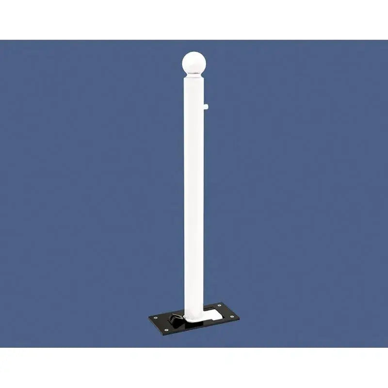 Potelet rabattable solibloc pommeau boule blanc