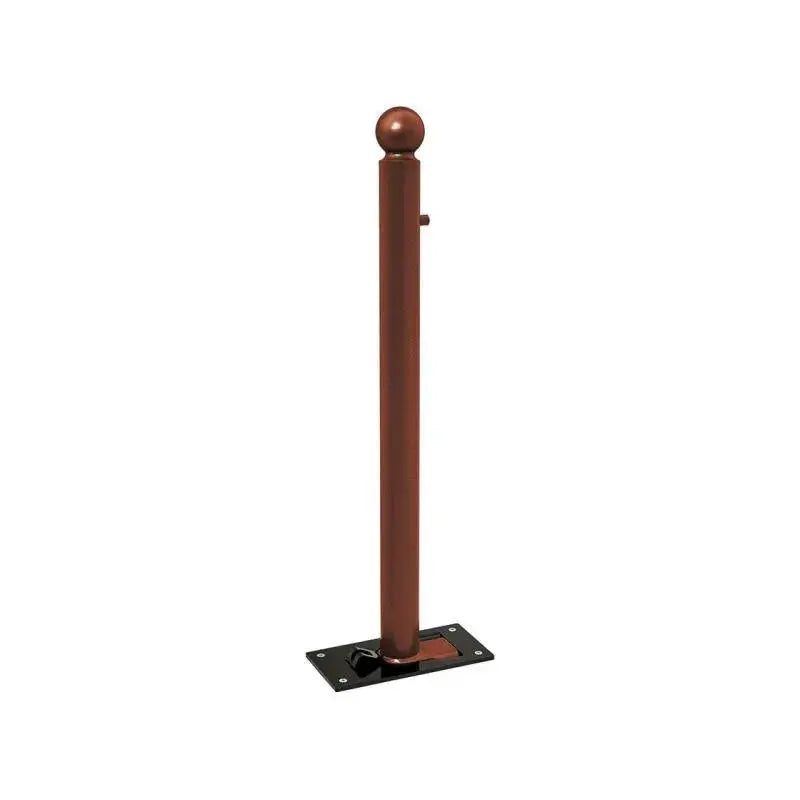 Potelet rabattable solibloc pommeau boule corten