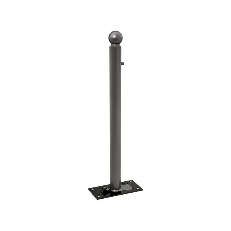 Potelet rabattable solibloc pommeau boule gris city