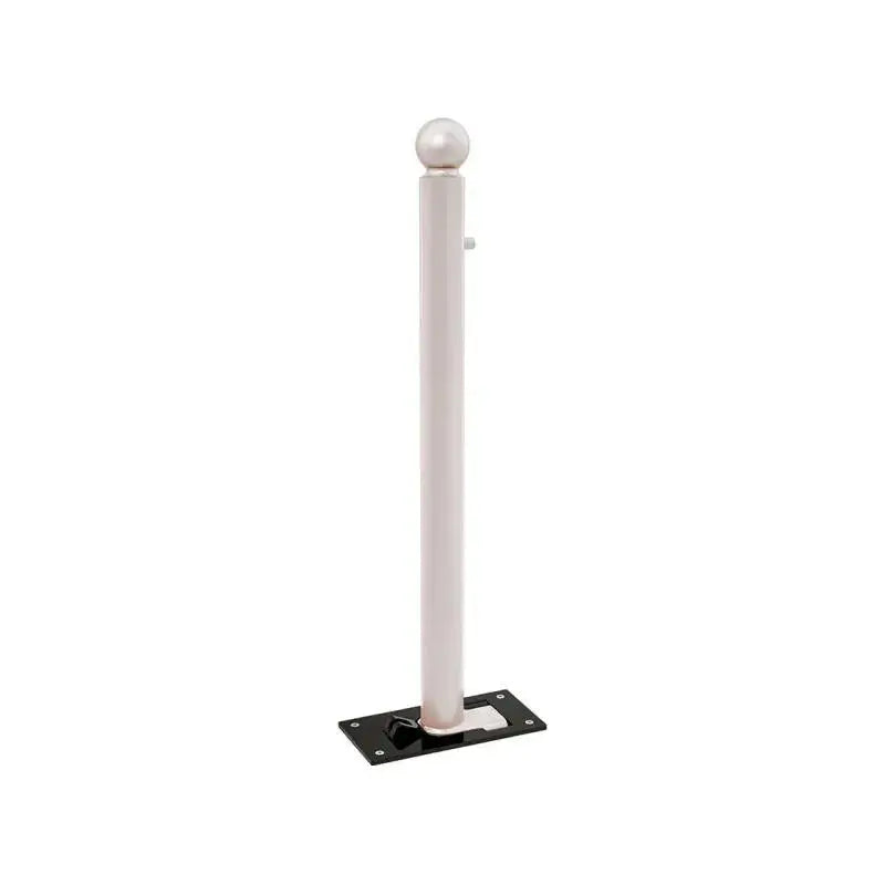 Potelet rabattable solibloc pommeau boule gris clair