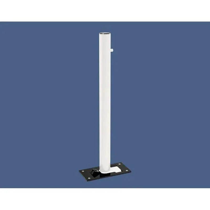 Potelet rabattable solibloc pommeau Inox brossé blanc