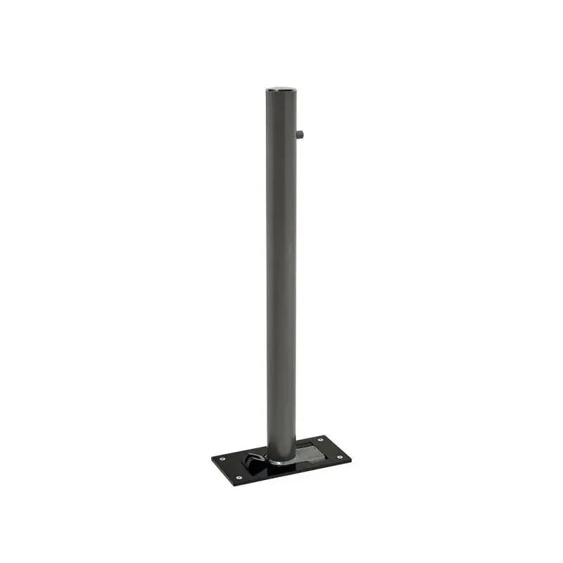 Potelet rabattable solibloc pommeau Inox brossé gris city