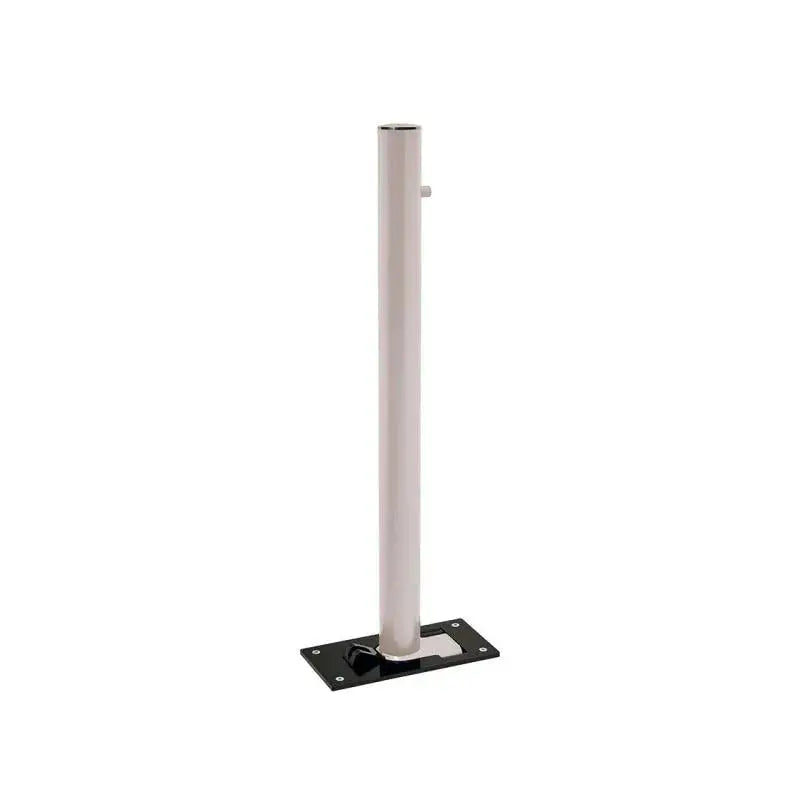 Potelet rabattable solibloc pommeau Inox brossé gris clair